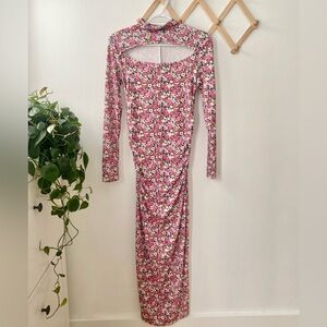 Zara bodycon midi floral dress